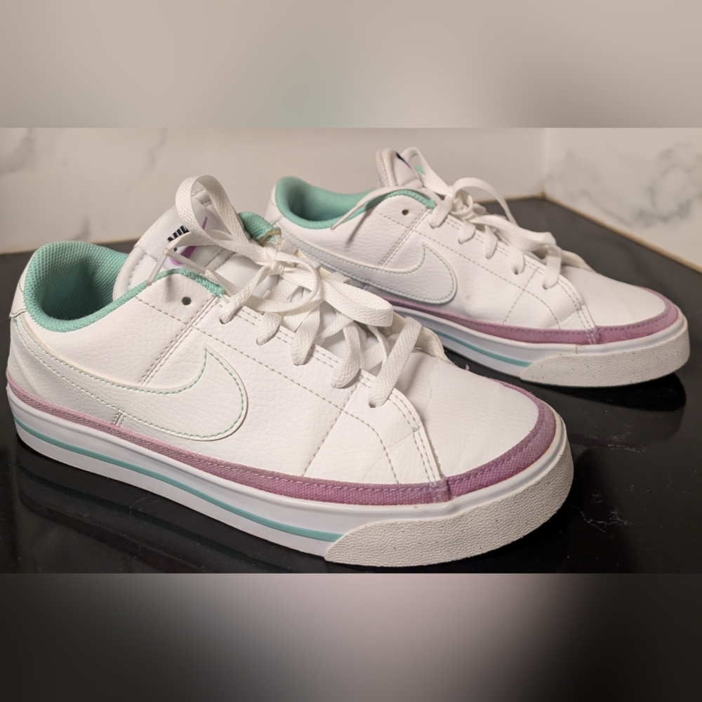 Nike Wmns Court Legacy Next Nature 'White Rush Fuchsia’ Sneakers Size 8 Used Exc - Picture 5 of 12